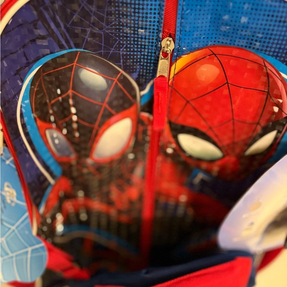 NEW Bioworld Marvel Spider-Man 5 Piece School Backpack Lunchbox & Water Bottle